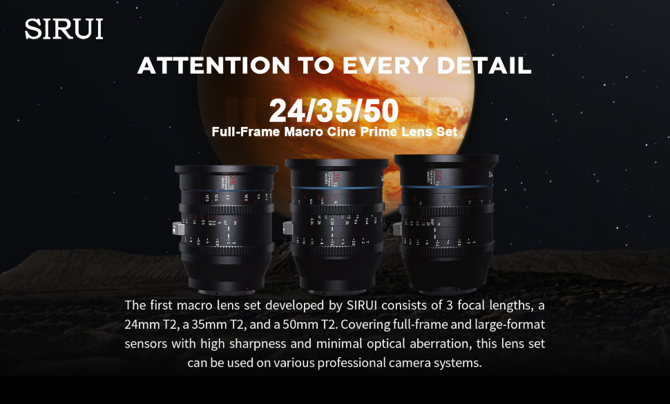 Объектив Sirui Jupiter 35mm T2 Full-frame Macro EF-mount Объектив Sirui Jupiter 35mm T2 Full-frame Macro EF-mount