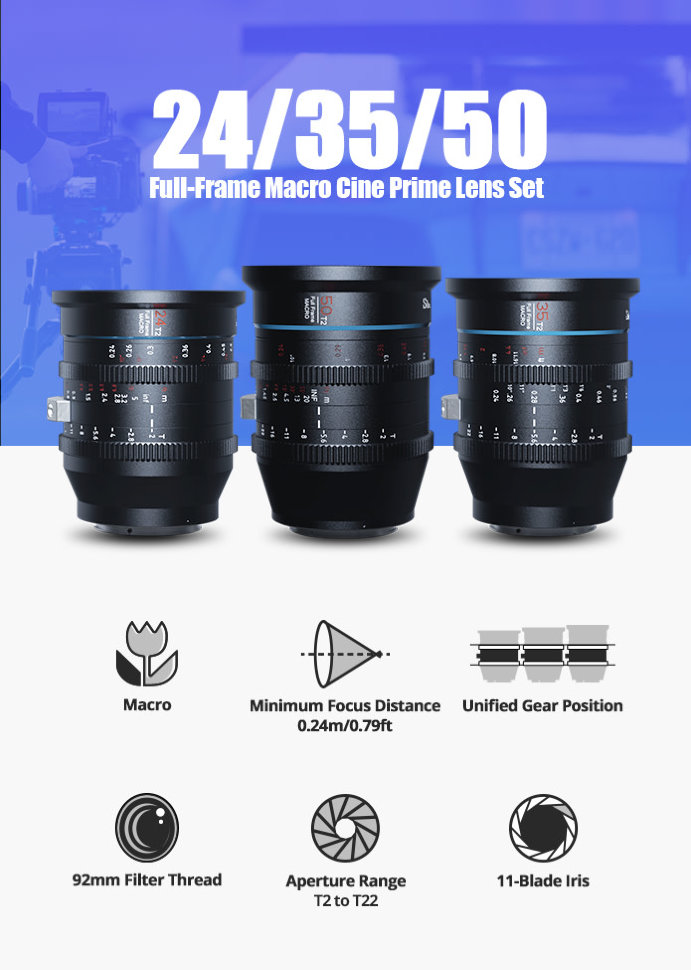 Объектив Sirui Jupiter 35mm T2 Full-frame Macro EF-mount Объектив Sirui Jupiter 35mm T2 Full-frame Macro EF-mount