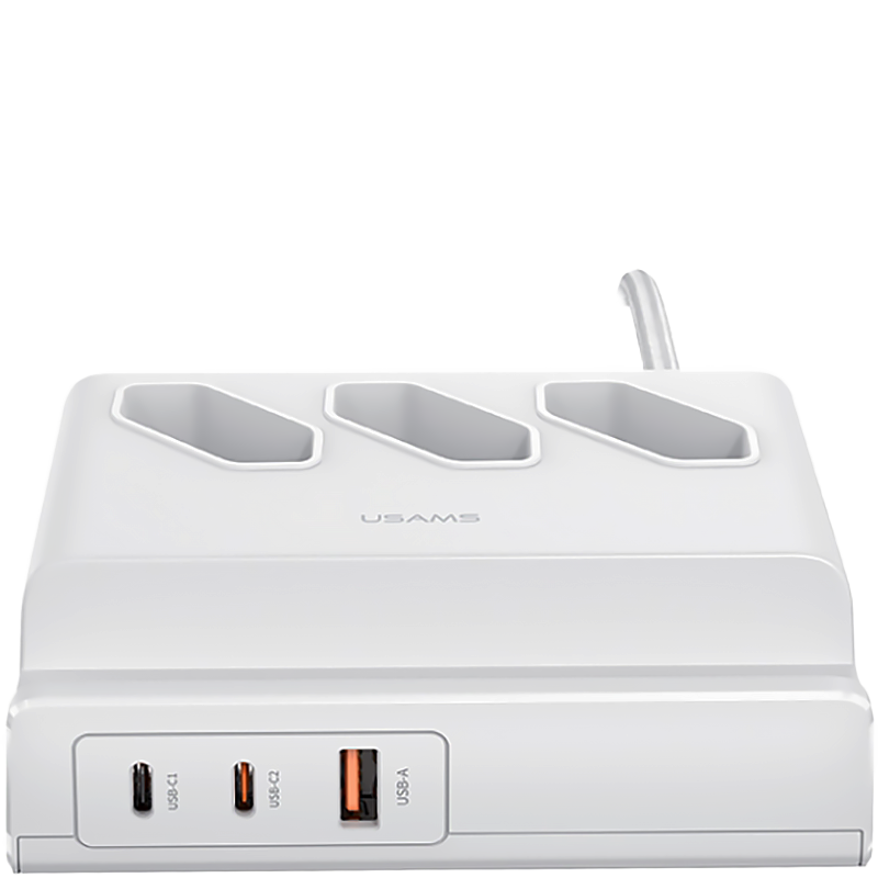 Сетевой адаптер - подставка Usams US-CC160 P1 65W Белый Сетевой адаптер - подставка Usams US-CC160 P1 65W Белый
