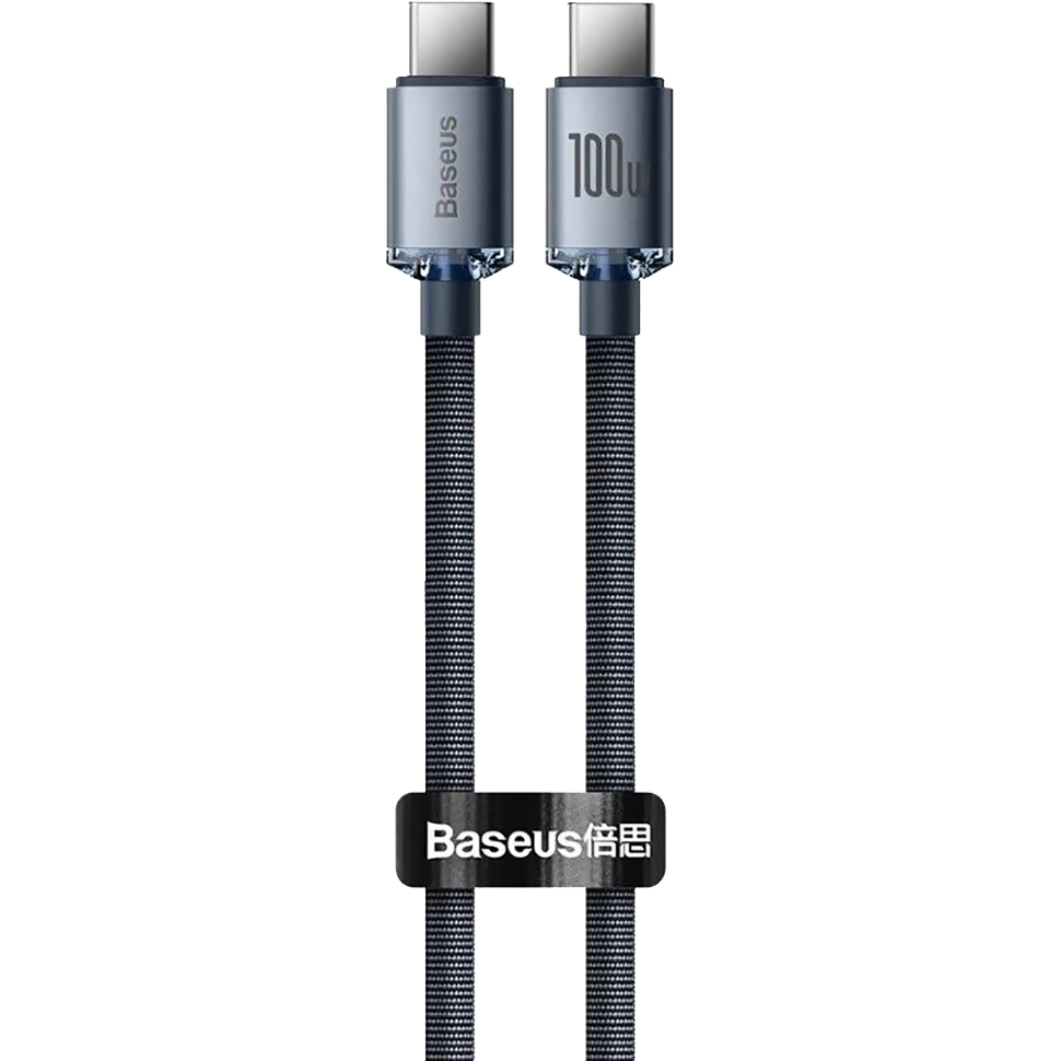 Кабель Baseus Crystal Shine CW-FXP Type-C 100W 1.2м Чёрный Кабель Baseus Crystal Shine CW-FXP Type-C 100W 1.2м Чёрный