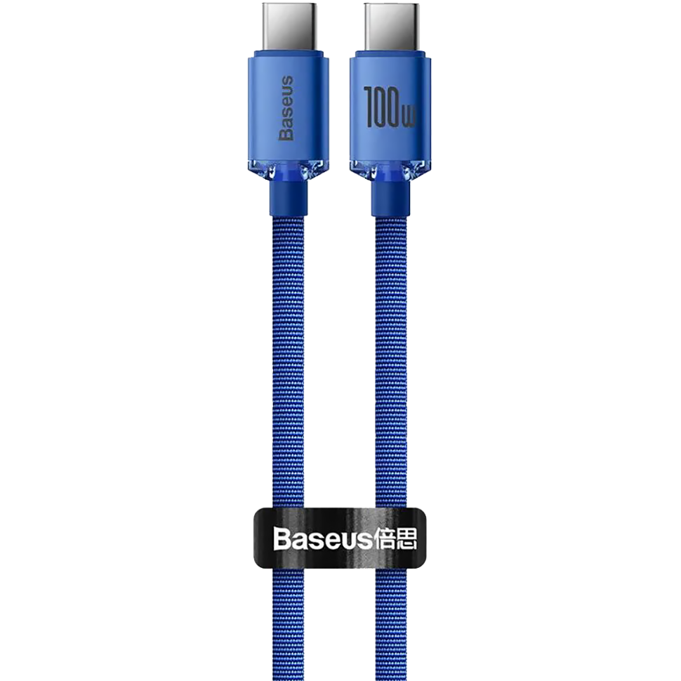 Кабель Baseus Crystal Shine CW-FXP Type-C 100W 2м Синий Кабель Baseus Crystal Shine CW-FXP Type-C 100W 2м Синий