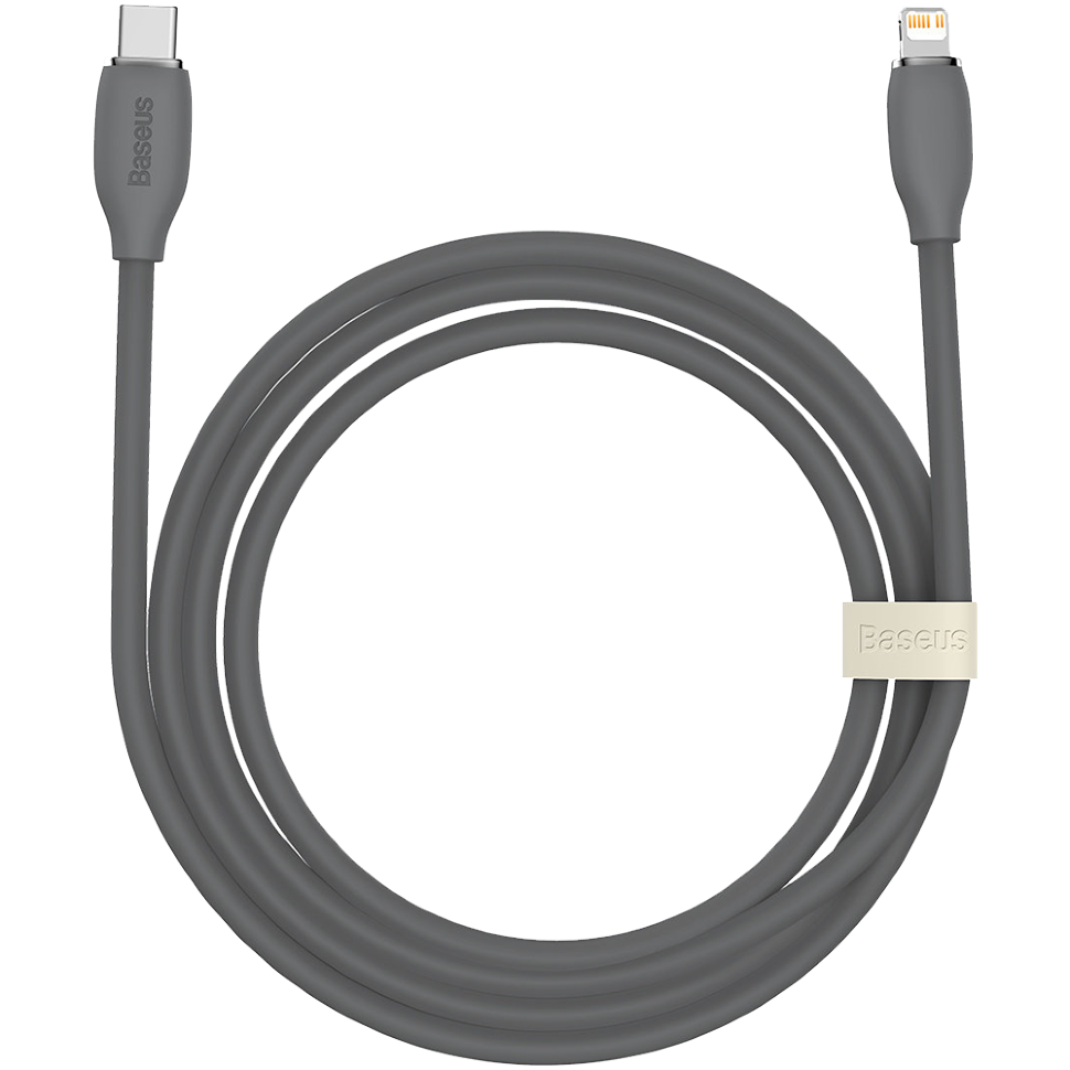 Кабель Baseus Jelly Liquid Type-C - Lightning 20W 2м Чёрный Кабель Baseus Jelly Liquid Type-C - Lightning 20W 2м Чёрный