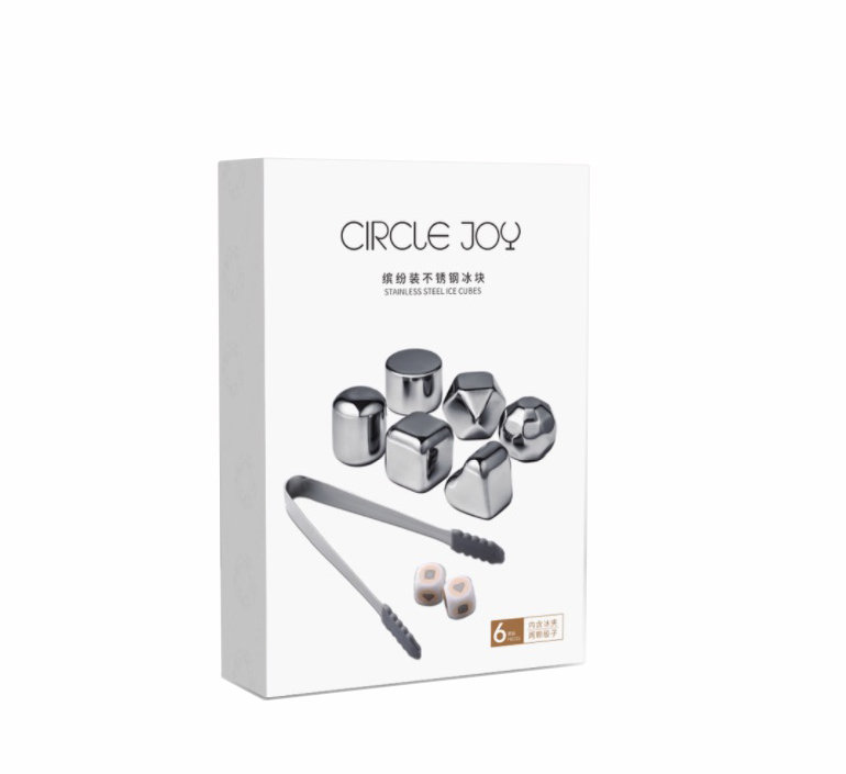 Охлаждающие камни для напитков Circle Joy Stainless Steel Quick Frozen Ice Cubes 6 шт. (серебро) Охлаждающие камни для напитков Circle Joy Stainless Steel Quick Frozen Ice Cubes 6 шт. (серебро)