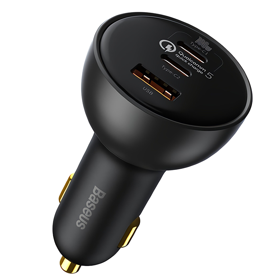 Автомобильное зарядное устройство Baseus Qualcomm® Quick Charge™ 5 C+C+U 160W Автомобильное зарядное устройство Baseus Qualcomm® Quick Charge™ 5 C+C+U 160W