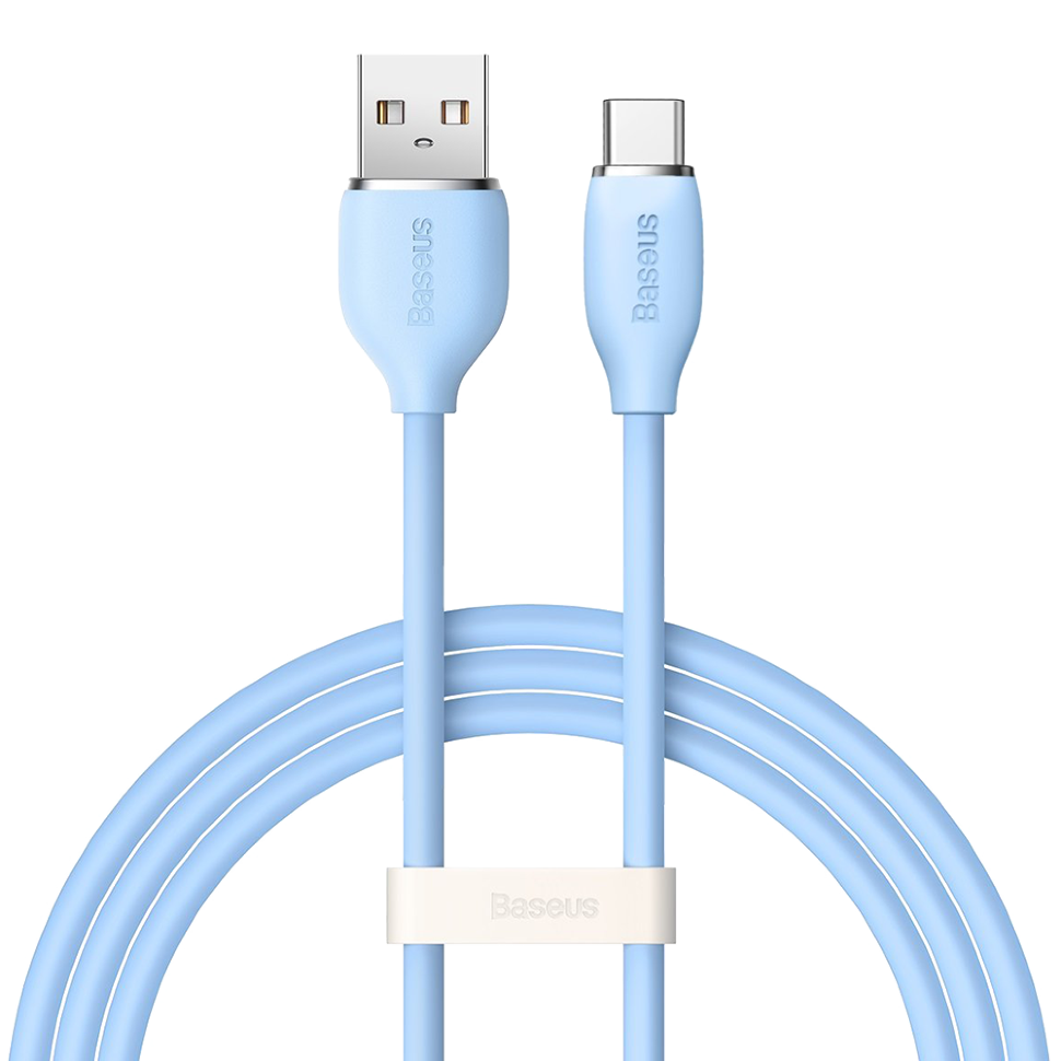 Кабель Baseus Jelly Liquid USB - Type-C 100W 1.2м Синий Кабель Baseus Jelly Liquid USB - Type-C 100W 1.2м Синий