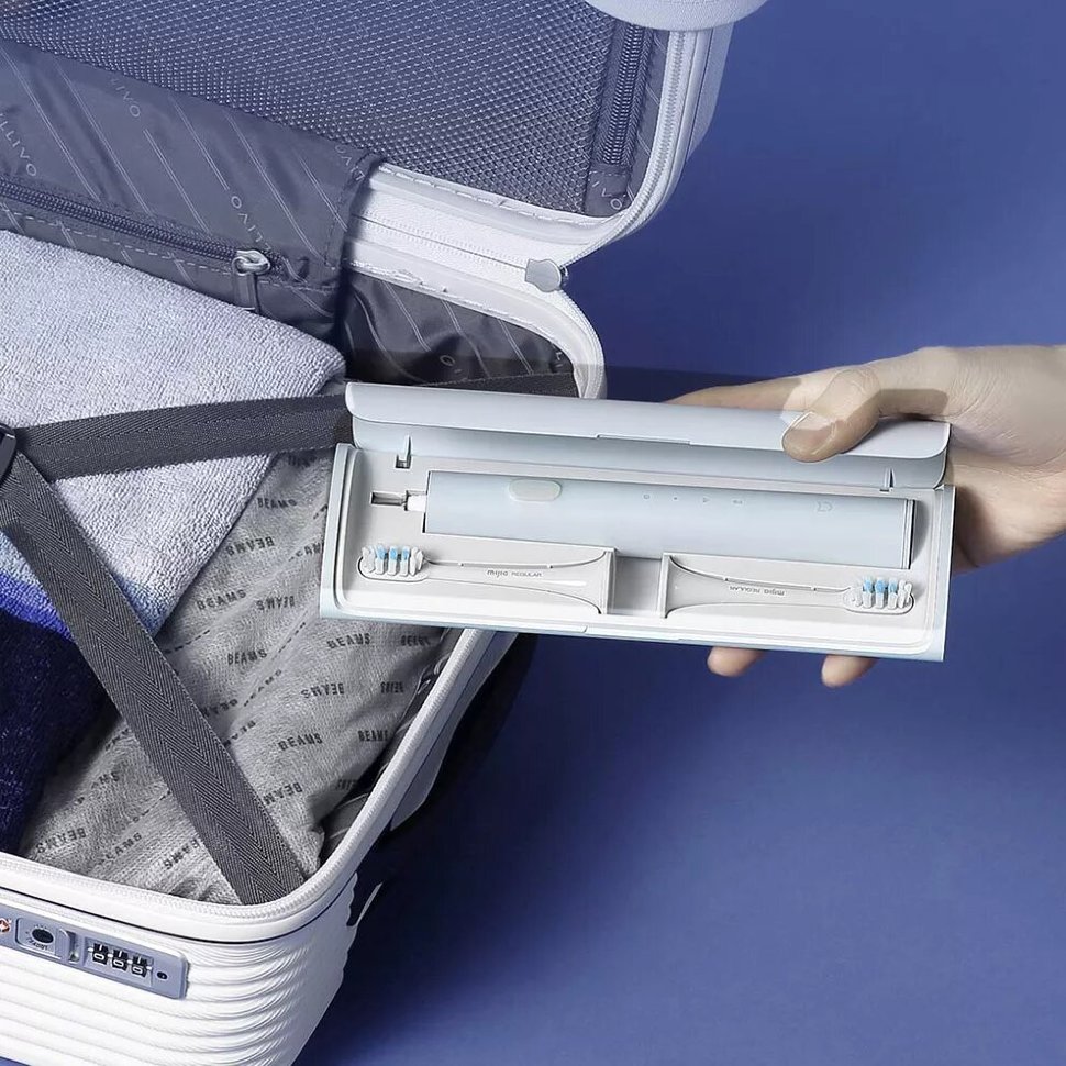 Звуковая зубная щетка Xiaomi Mijia T500C (+3 насадки) Голубая Звуковая зубная щетка Xiaomi Mijia T500C (+3 насадки) Голубая