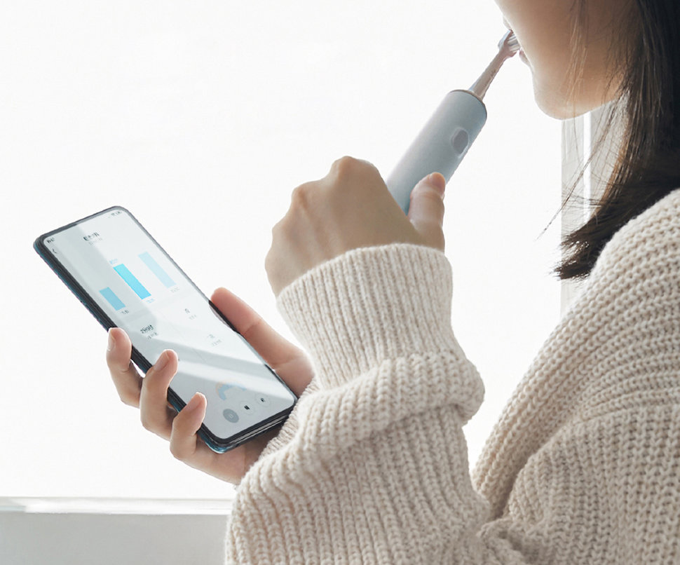 Звуковая зубная щетка Xiaomi Mijia T500C (+3 насадки) Голубая Звуковая зубная щетка Xiaomi Mijia T500C (+3 насадки) Голубая