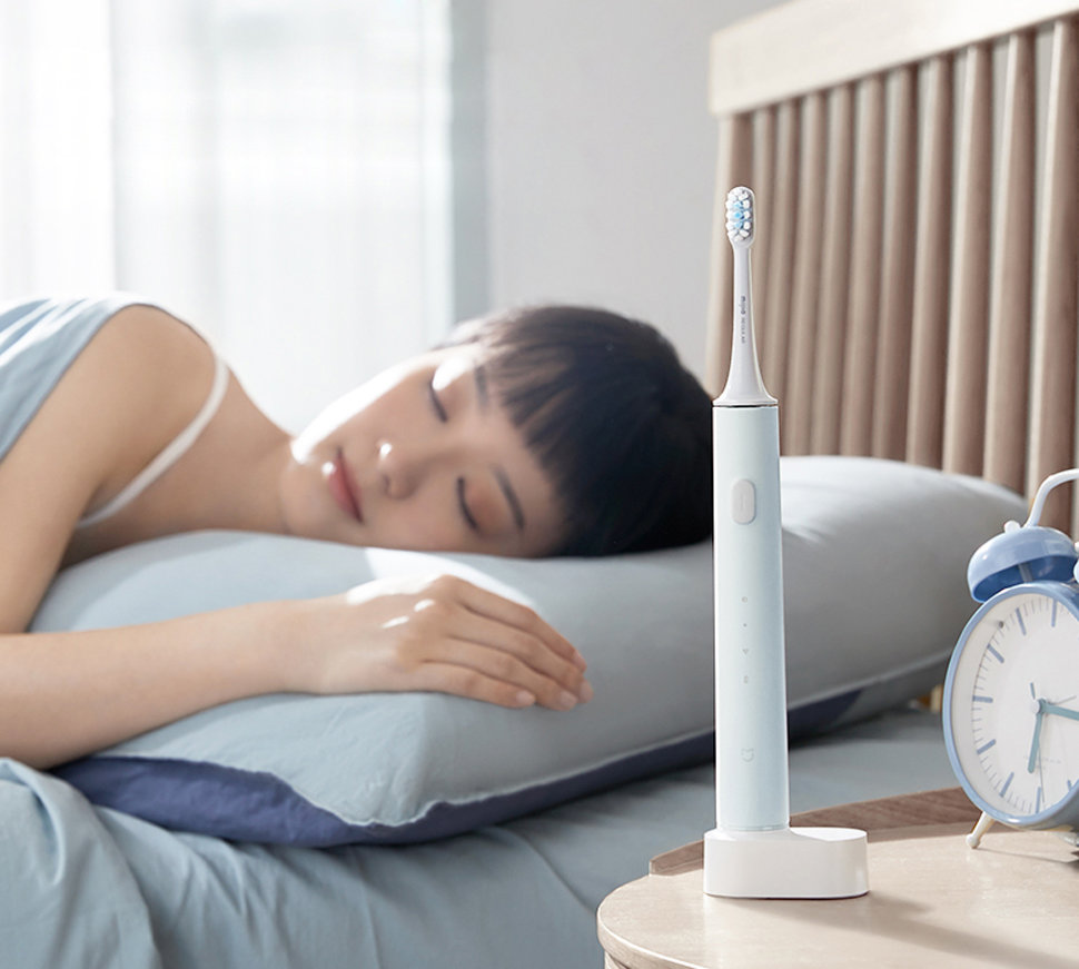 Звуковая зубная щетка Xiaomi Mijia T500C (+3 насадки) Голубая Звуковая зубная щетка Xiaomi Mijia T500C (+3 насадки) Голубая