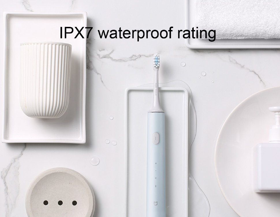 Звуковая зубная щетка Xiaomi Mijia T500C (+3 насадки) Голубая Звуковая зубная щетка Xiaomi Mijia T500C (+3 насадки) Голубая