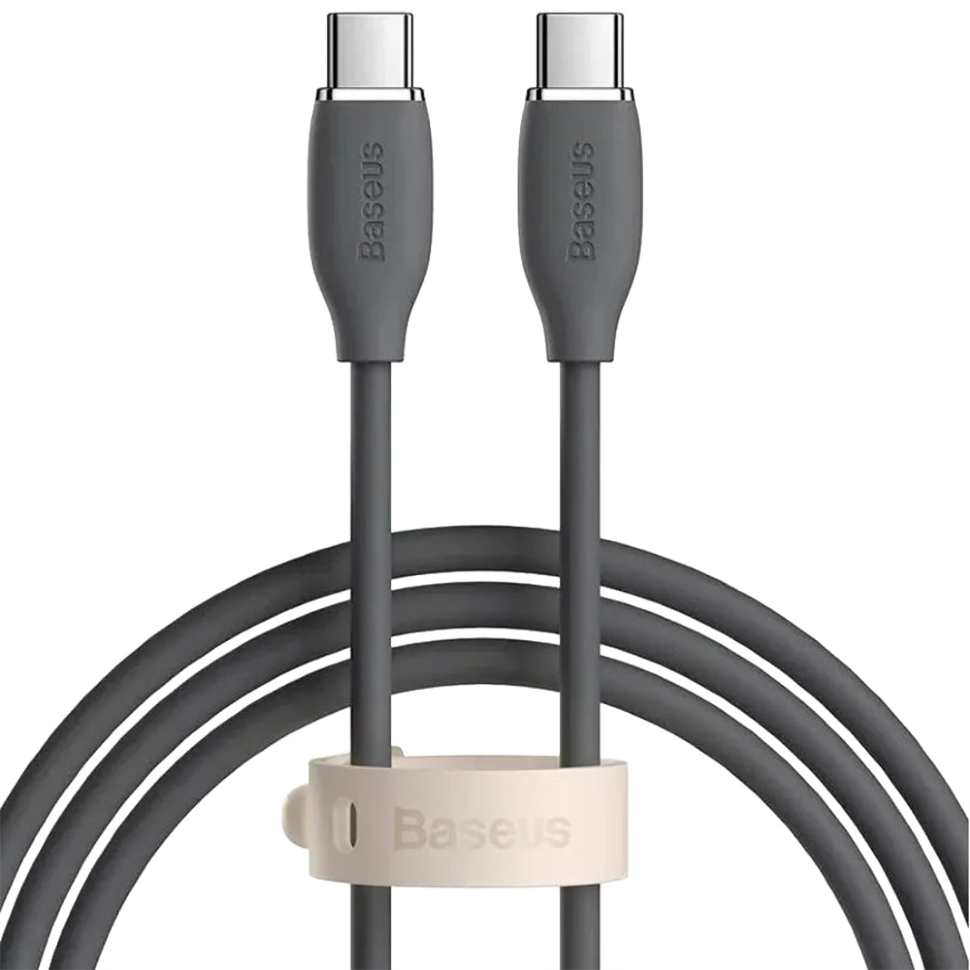 Кабель Baseus Jelly Liquid Type-C 100W 2м Чёрный Кабель Baseus Jelly Liquid Type-C 100W 2м Чёрный