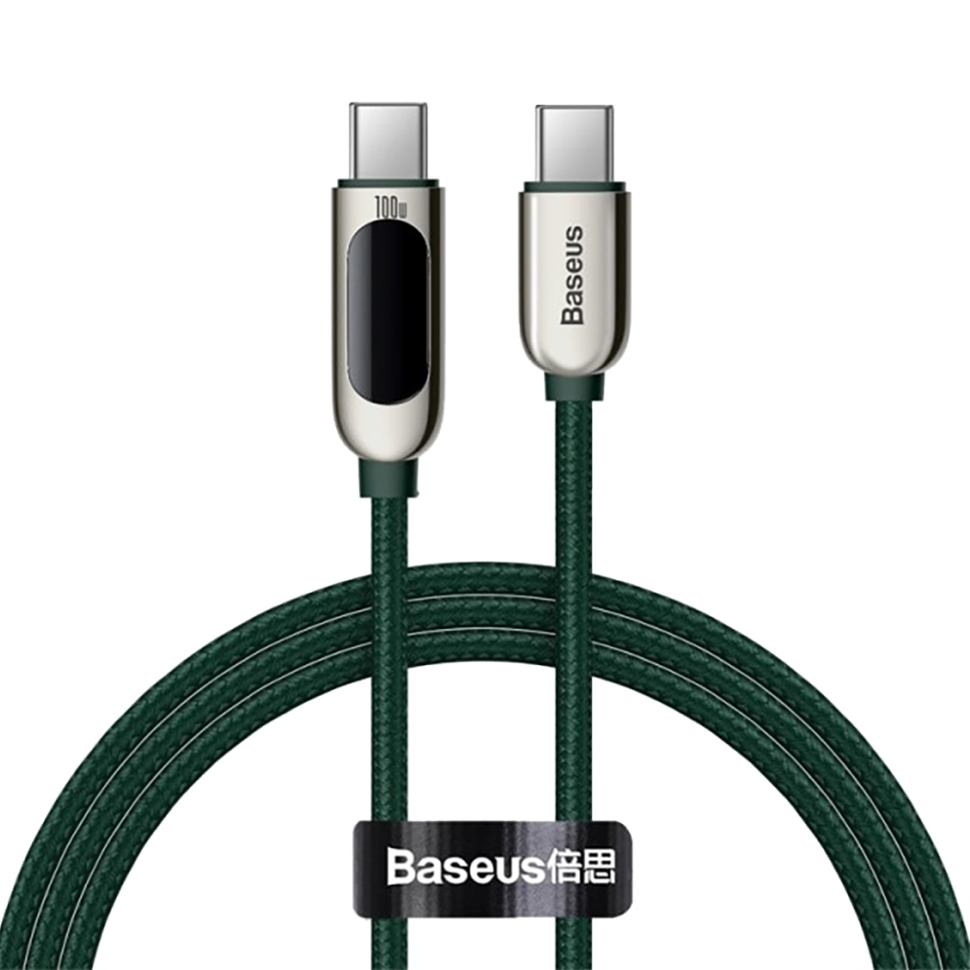 Кабель Baseus Display Type-C 100W 2м Зеленый Кабель Baseus Display Type-C 100W 2м Зеленый