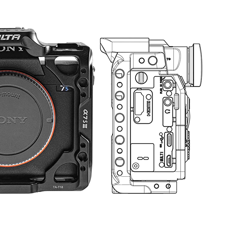 Клетка Tilta Tiltaing Kit B для Sony a7S III Чёрная Клетка Tilta Tiltaing Kit B для Sony a7S III Чёрная