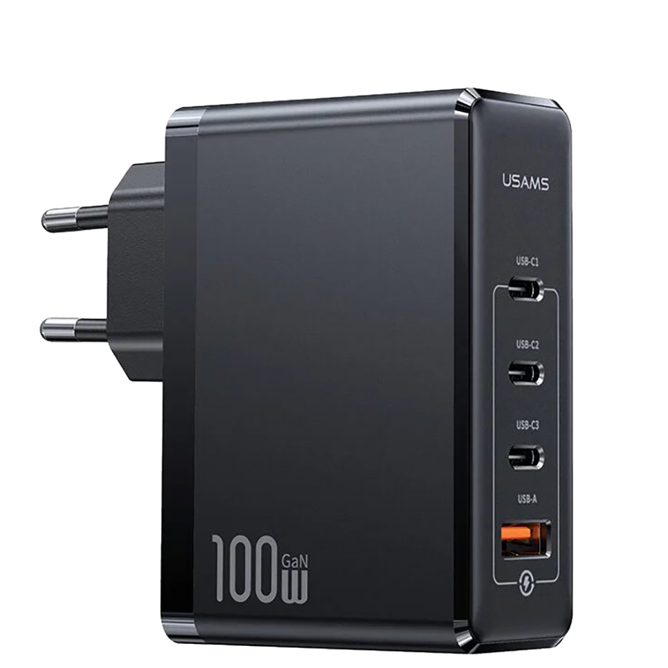 Сетевой адаптер USAMS GaN US-CC163 T50 100W (EU) Сетевой адаптер USAMS GaN US-CC163 T50 100W (EU)
