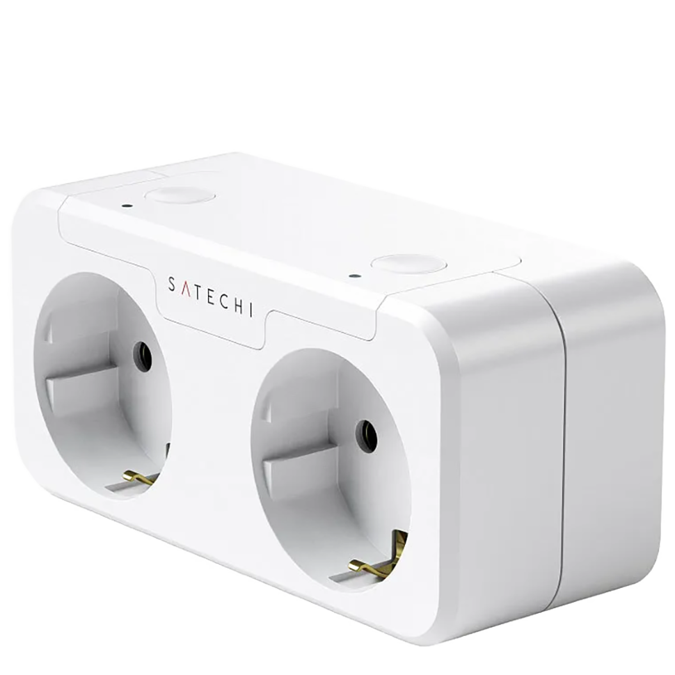 Умная розетка Satechi Homekit Dual Smart Outlet Белая