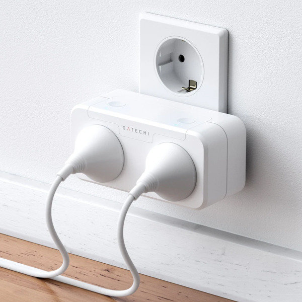 Умная розетка Satechi Homekit Dual Smart Outlet Белая Умная розетка Satechi Homekit Dual Smart Outlet Белая