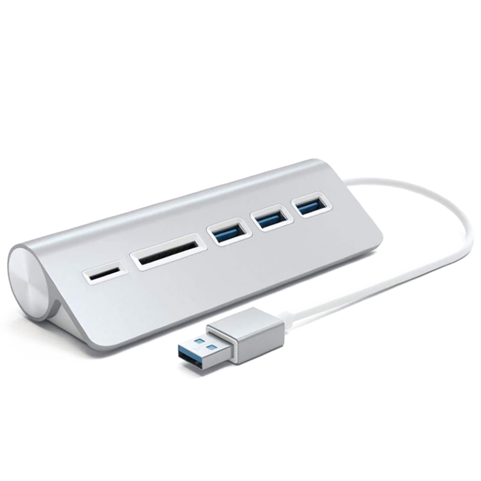 Хаб Satechi Aluminum USB 3.0 & CARD READER
