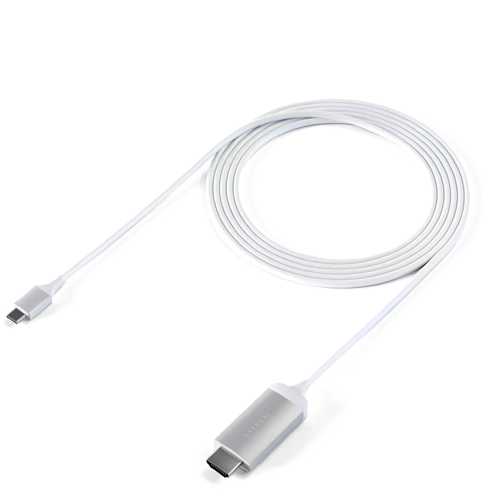 Кабель Satechi Type-C - HDMI 4K 60Hz 1.8м Серебро Кабель Satechi Type-C - HDMI 4K 60Hz 1.8м Серебро