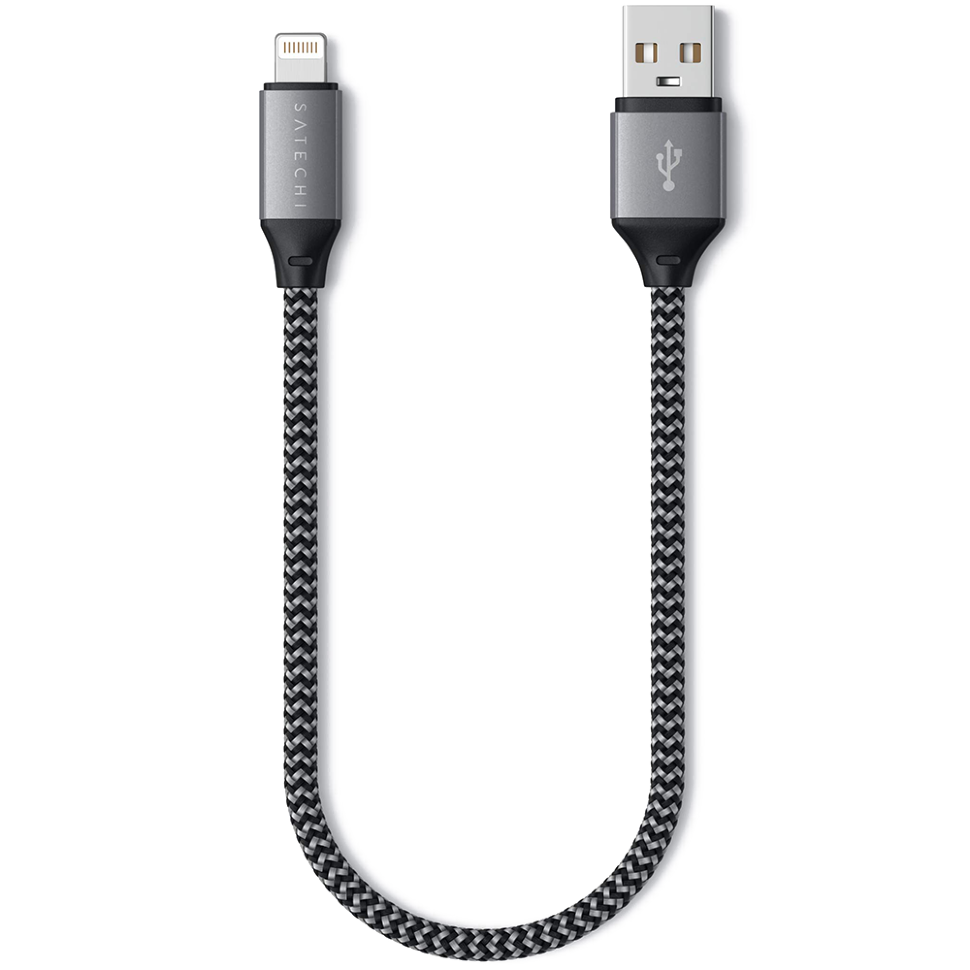 Кабель Satechi USB - Lightning 25см Серый Кабель Satechi USB - Lightning 25см Серый