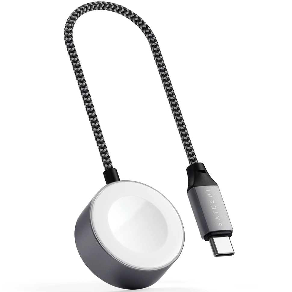 Беспроводная зарядка Satechi USB-C Magnetic Charging Cable для Apple Watch Серая Беспроводная зарядка Satechi USB-C Magnetic Charging Cable для Apple Watch Серая