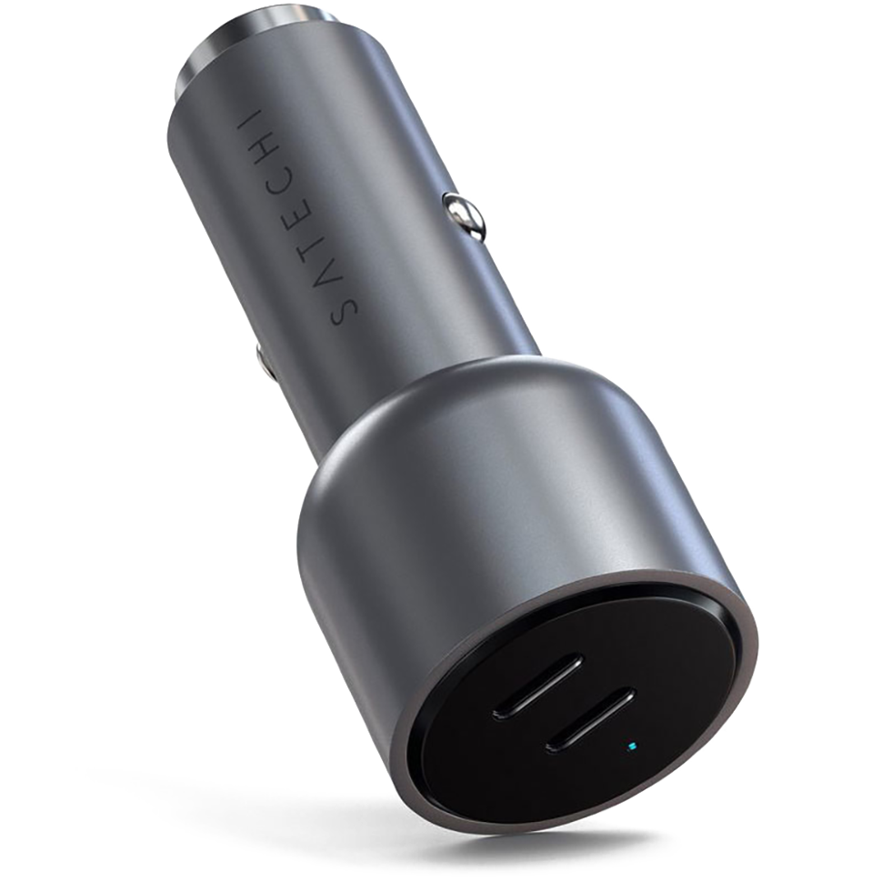 Автомобильное зарядное устройство Satechi 40W Dual USB-C PD Car Charger Серое Автомобильное зарядное устройство Satechi 40W Dual USB-C PD Car Charger Серое