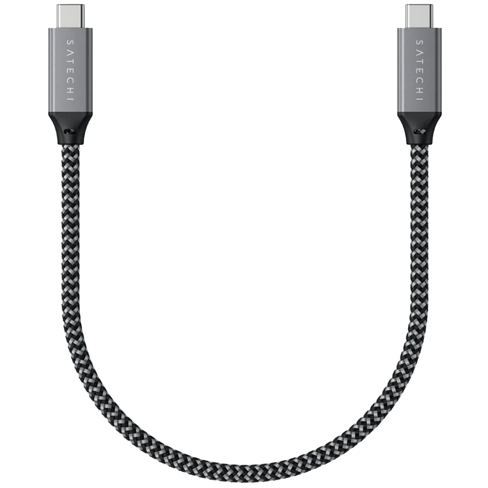 Кабель Satechi USB4 Type-C 25см Cерый Кабель Satechi USB4 Type-C 25см Cерый