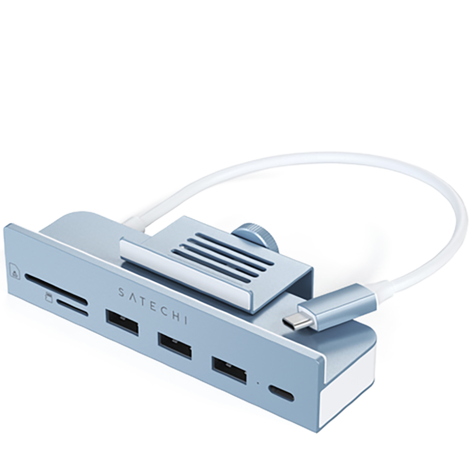 Хаб Satechi Aluminum USB-C Clamp Hub для iMac 24" Синий