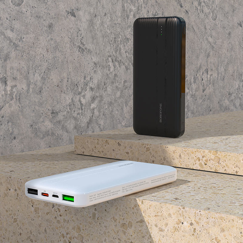 Внешний аккумулятор Borofone BJ9 Uranus 10000mAh 18W Белый Внешний аккумулятор Borofone BJ9 Uranus 10000mAh 18W Белый