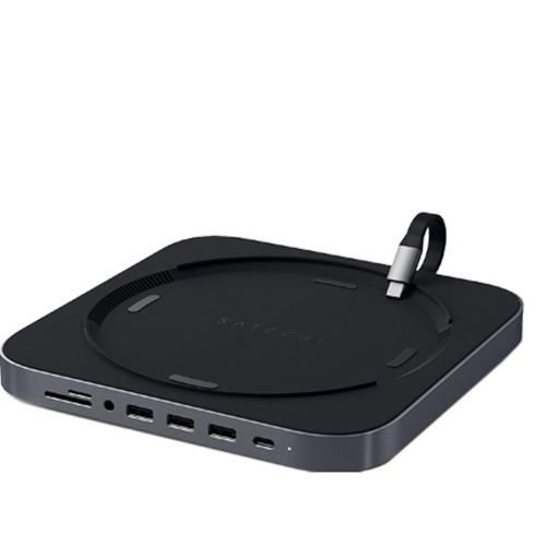 Док станция Satechi Mac Mini Stand & Hub для Mac Mini Серая Док станция Satechi Mac Mini Stand & Hub для Mac Mini Серая