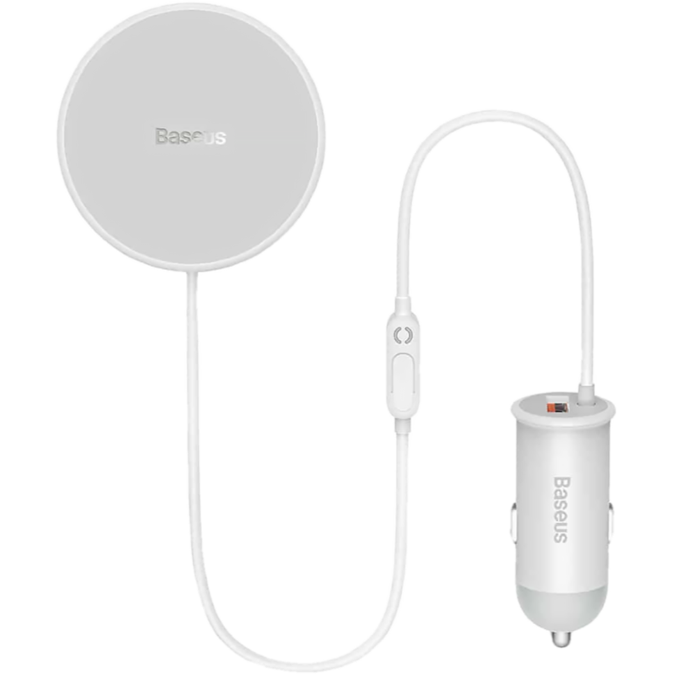Беспроводная зарядка для авто Baseus CW01 Magnetic 40W Белая Беспроводная зарядка для авто Baseus CW01 Magnetic 40W Белая