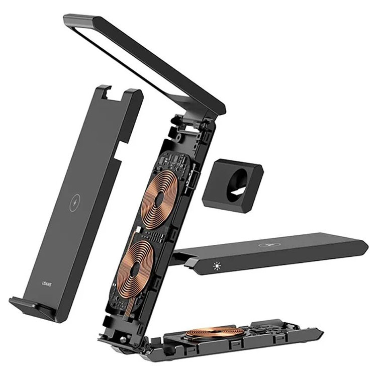 Беспроводная зарядка USAMS US-CD181 3-in-1 15W Беспроводная зарядка USAMS US-CD181 3-in-1 15W