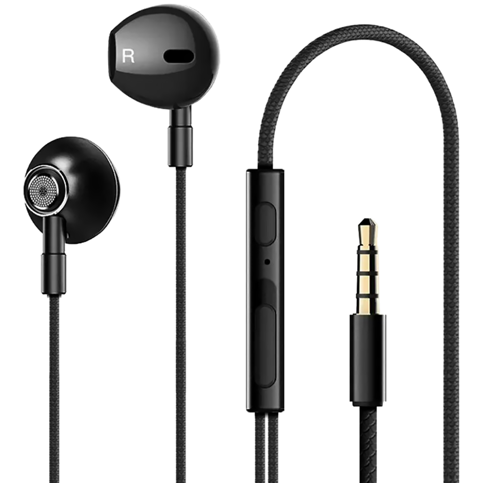 Наушники Lenovo HF140 Metal Earphone Чёрные Наушники Lenovo HF140 Metal Earphone Чёрные