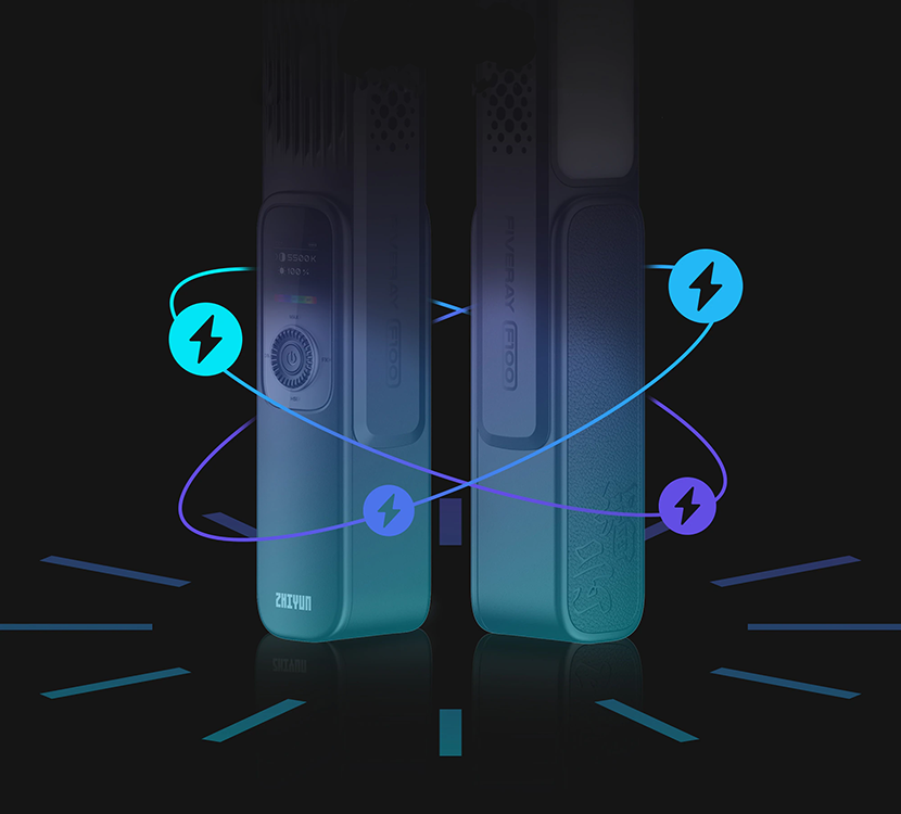 Осветитель Zhiyun FIVERAY F100 COMBO Чёрный Осветитель Zhiyun FIVERAY F100 COMBO Чёрный