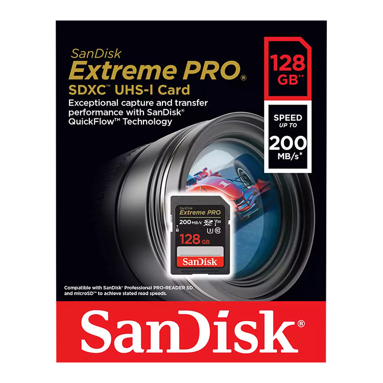 Карта памяти SanDisk Extreme Pro 128Gb SDXC UHS-I U3 V30 Карта памяти SanDisk Extreme Pro 128Gb SDXC UHS-I U3 V30
