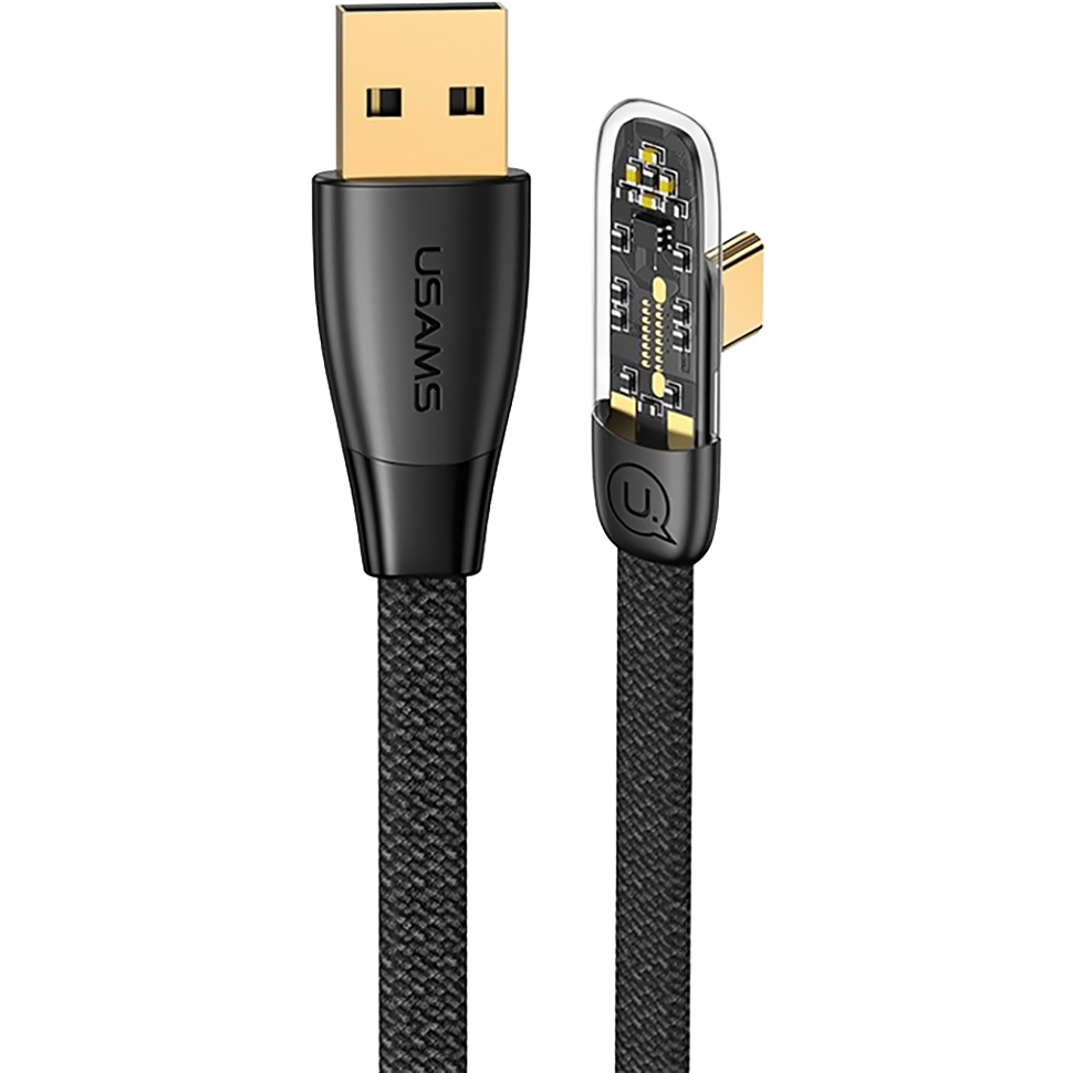 Кабель USAMS US-SJ585 USB - Type-C 6A 66W 1.2м Чёрный Кабель USAMS US-SJ585 USB - Type-C 6A 66W 1.2м Чёрный