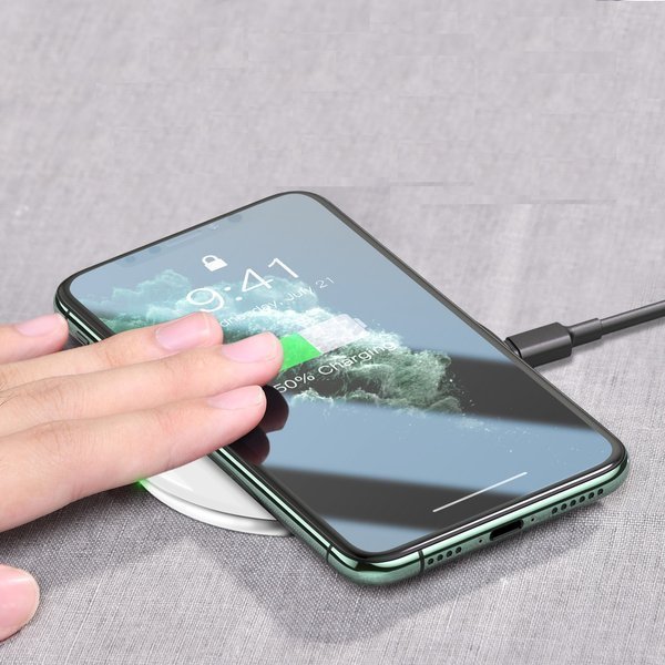 Беспроводная зарядка Baseus Simple 15W Белая Беспроводная зарядка Baseus Simple 15W Белая