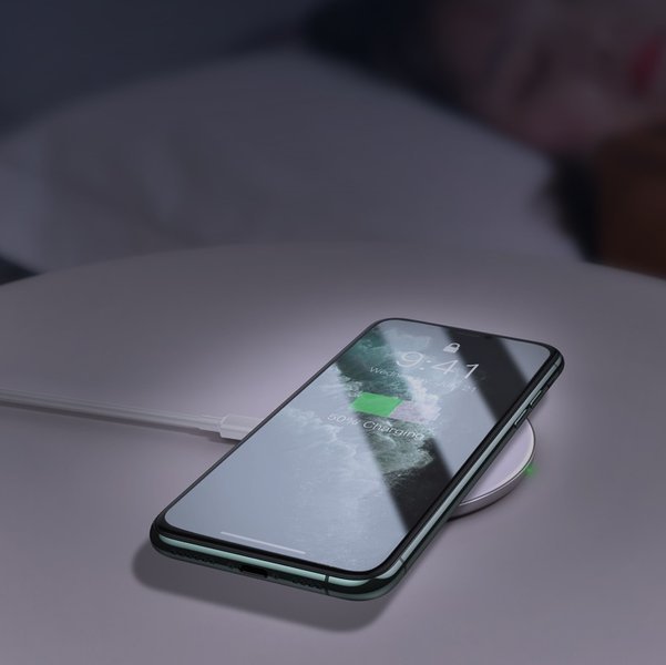 Беспроводная зарядка Baseus Simple 15W Белая Беспроводная зарядка Baseus Simple 15W Белая