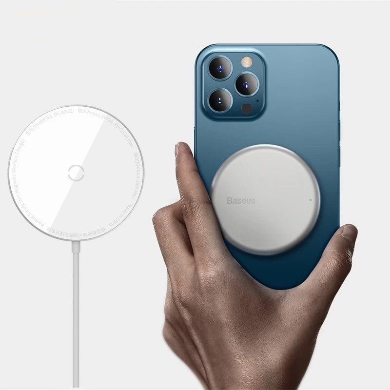 Беспроводная зарядка Baseus Simple Mini Magnetic Белая Беспроводная зарядка Baseus Simple Mini Magnetic Белая