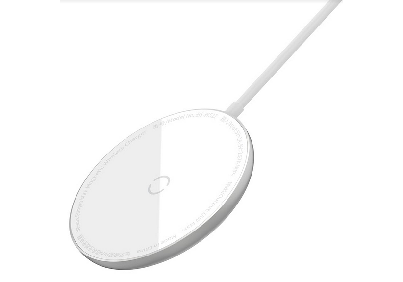 Беспроводная зарядка Baseus Simple Mini Magnetic Белая Беспроводная зарядка Baseus Simple Mini Magnetic Белая