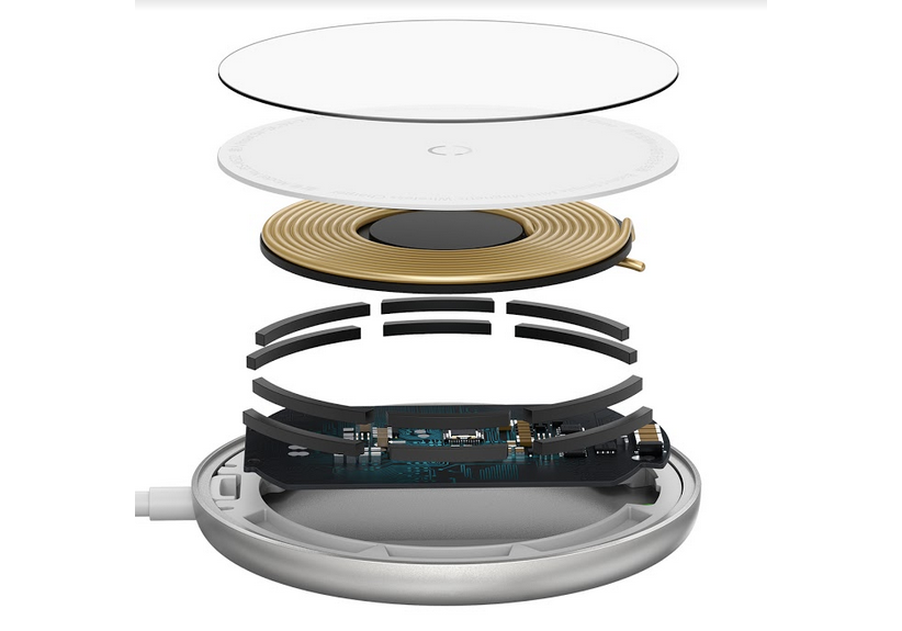 Беспроводная зарядка Baseus Simple Mini Magnetic Белая Беспроводная зарядка Baseus Simple Mini Magnetic Белая