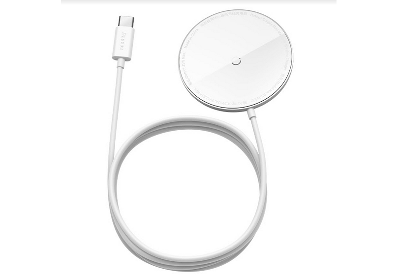 Беспроводная зарядка Baseus Simple Mini Magnetic Белая Беспроводная зарядка Baseus Simple Mini Magnetic Белая