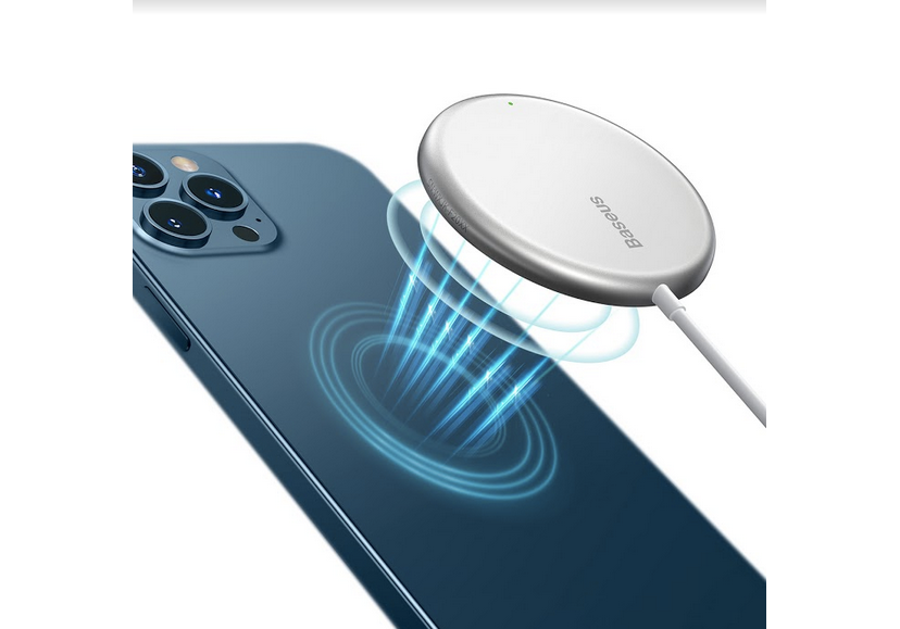 Беспроводная зарядка Baseus Simple Mini Magnetic Белая Беспроводная зарядка Baseus Simple Mini Magnetic Белая