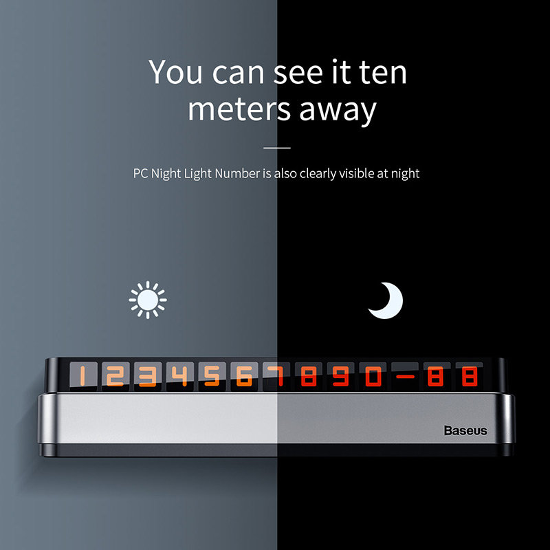 Автовизитка Baseus Moonlight Box Серый Автовизитка Baseus Moonlight Box Серый