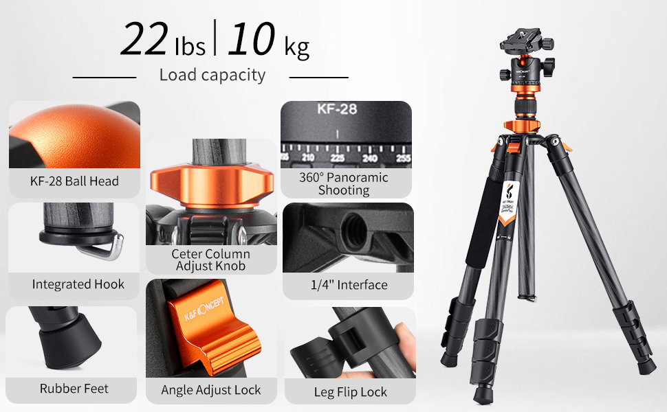 Штатив K&F Concept SA254C4 Штатив K&F Concept SA254C4