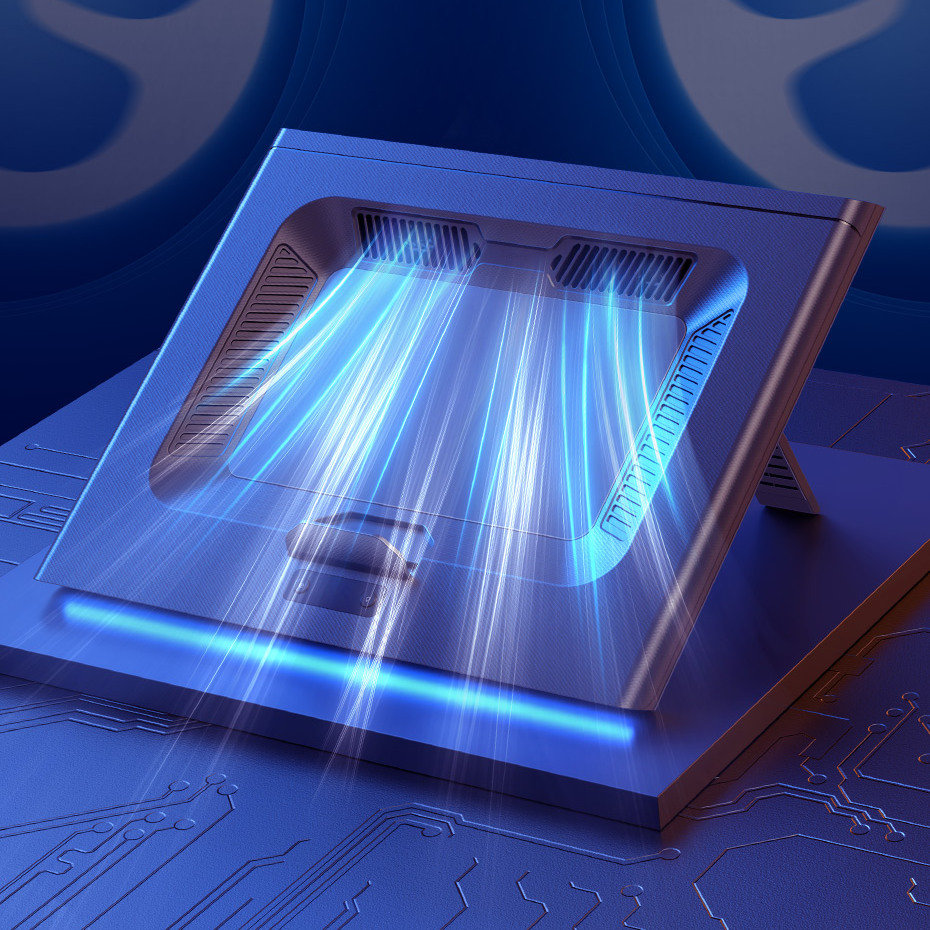 Подставка для ноутбка Baseus ThermoCool Turbo Fan Серая Подставка для ноутбка Baseus ThermoCool Turbo Fan Серая