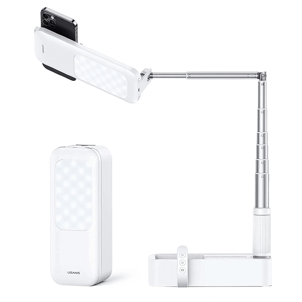 Держатель смартфона с подсветкой Usams US-ZB209 Multifunction Foldable Phone Stand Держатель смартфона с подсветкой Usams US-ZB209 Multifunction Foldable Phone Stand