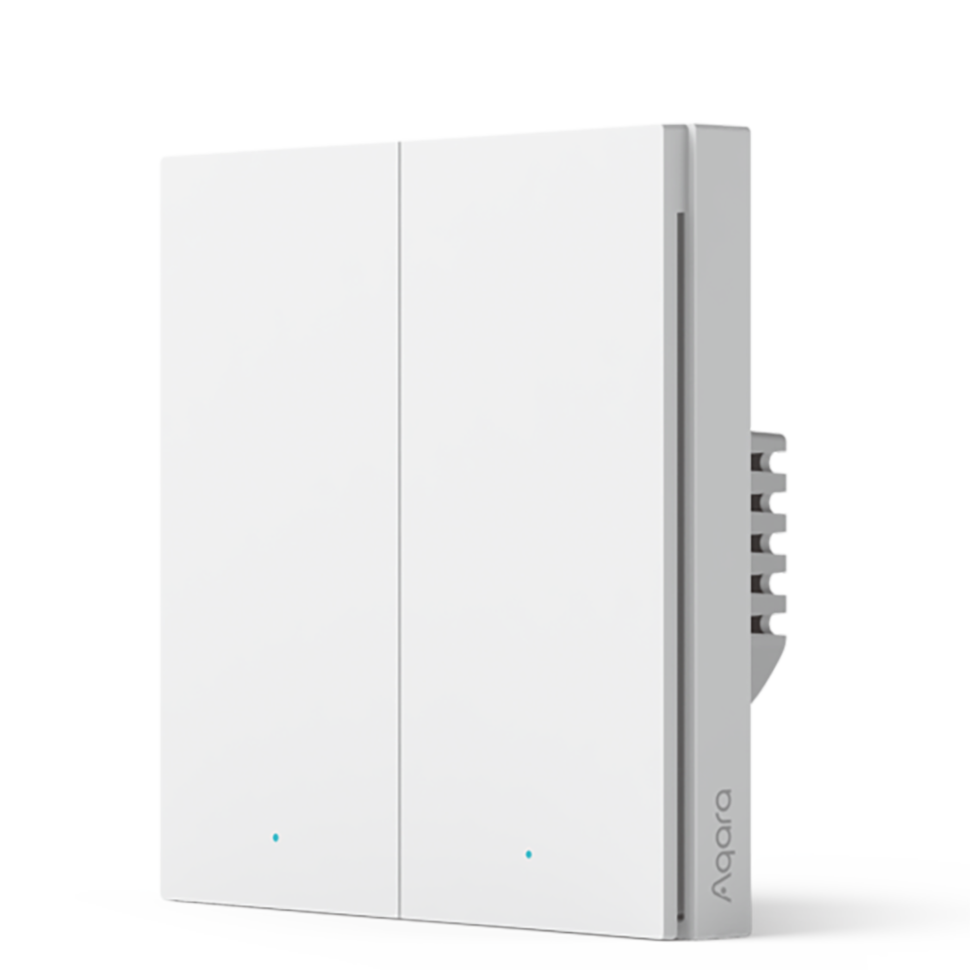 Выключатель двухклавишный Aqara Smart wall switch H1 (без нейтрали) RU Выключатель двухклавишный Aqara Smart wall switch H1 (без нейтрали) RU