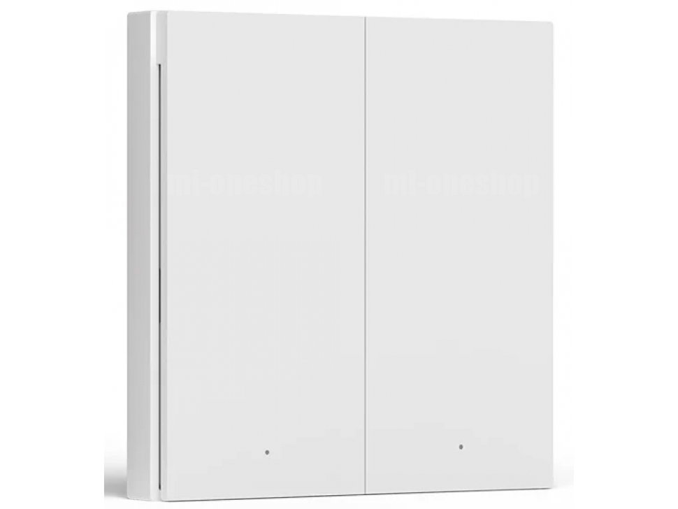Выключатель двухклавишный Aqara Smart wall switch H1 (без нейтрали) RU Выключатель двухклавишный Aqara Smart wall switch H1 (без нейтрали) RU