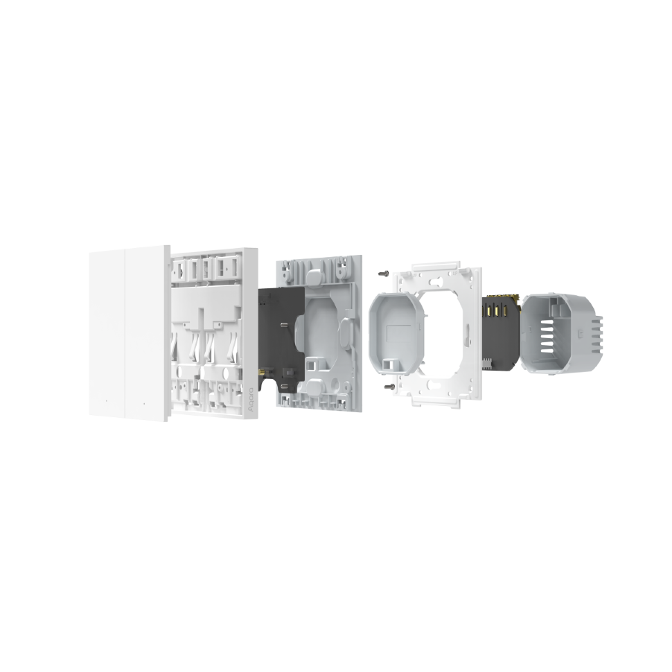Выключатель двухклавишный Aqara Smart wall switch H1 (без нейтрали) RU Выключатель двухклавишный Aqara Smart wall switch H1 (без нейтрали) RU