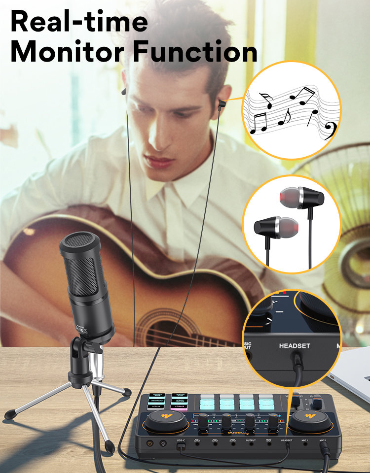 Комплект микшера и микрофона Maono AM200 S1 Комплект микшера и микрофона Maono AM200 S1