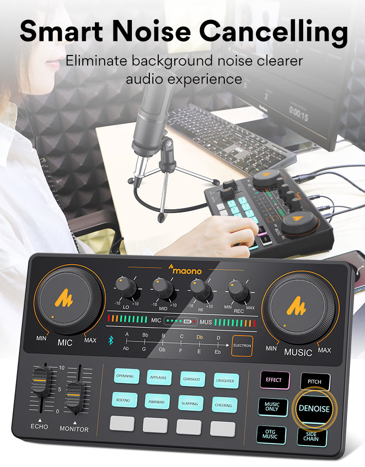 Комплект микшера и микрофона Maono AM200 S1 Комплект микшера и микрофона Maono AM200 S1